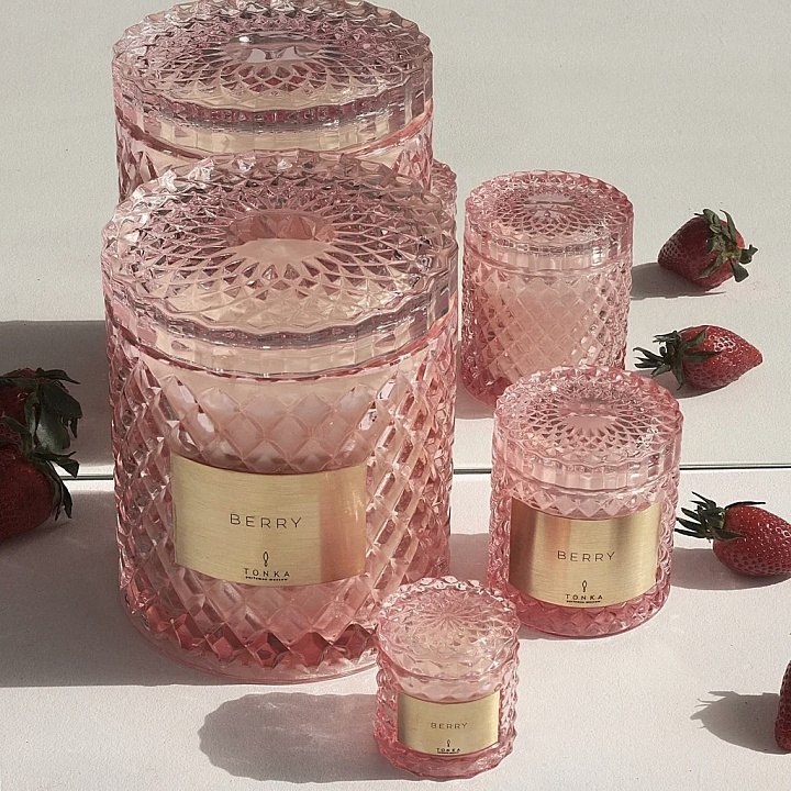 Tonka Candle Berry Pink 2000